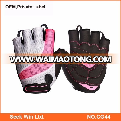 Ladies Mesh Padded Cycling Gloves Sale Cool Pink Women Cycling Gloves