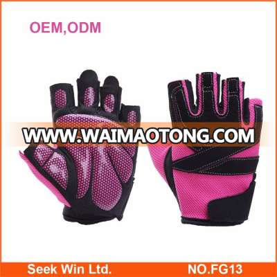 Non Slip Gym Fingerless Gloves Custom Weighted Training Gloves for Women